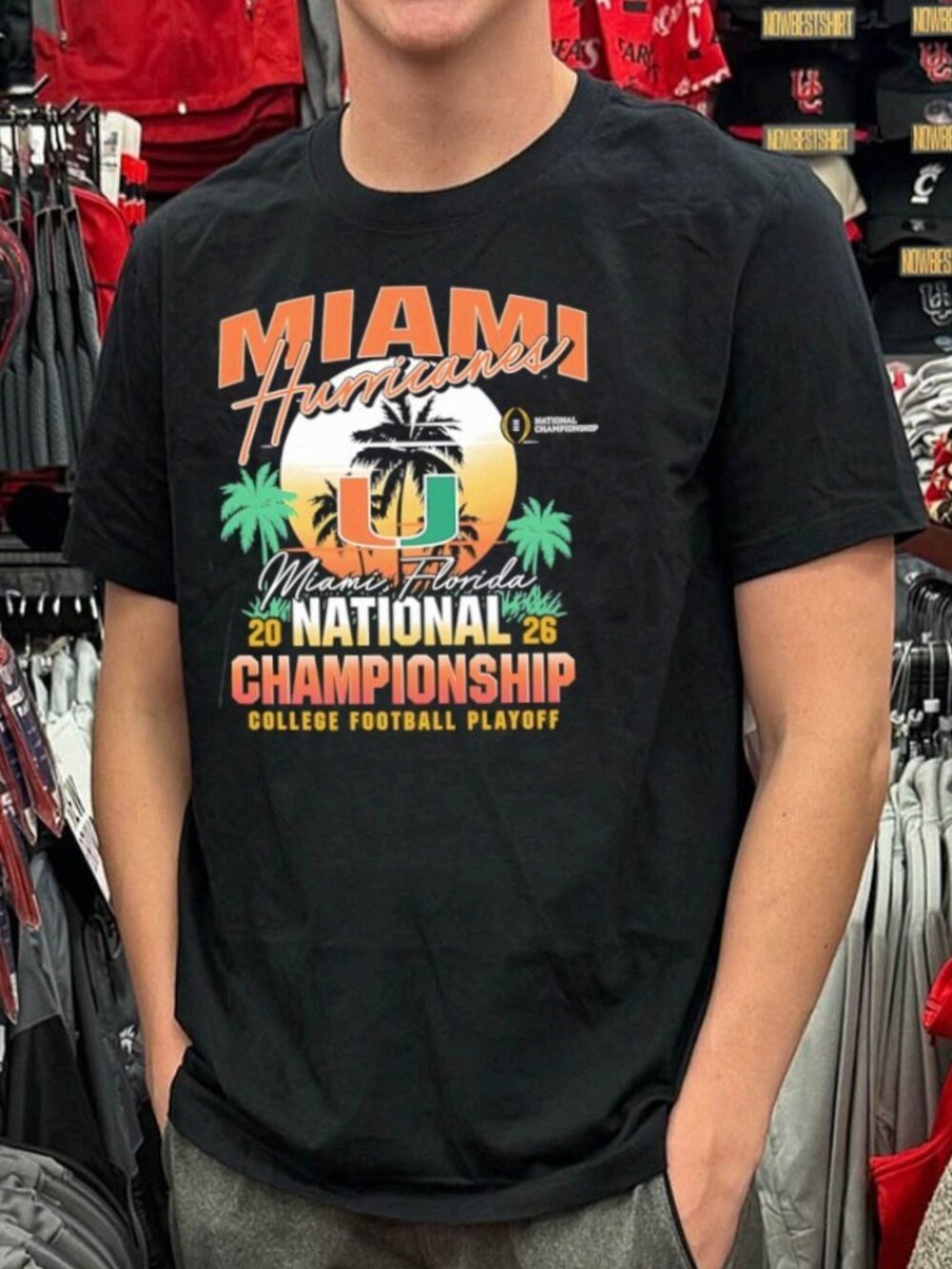 Miami Florida 2026 National Championship Black T-Shirt